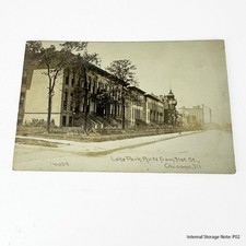 Vintage 1914 Real Photo Postcard Lake Park Ave N 31st St Chicago IL RPM PC picture