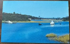DENNIS PORT MA MASS~Scenic View~Sailboat on Swan Pond River? picture