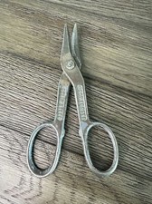Antique Drop Forged Solid Steel Heavy Duty 7” Tin Snips Shears Made USA Vtg picture