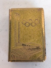 Vintage HELSINKI 1952 SUMMER OLYMPICS XV OLYMPIA Metal Matchbox  picture