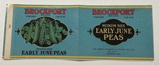 BROCKPORT Early June Peas Can Label Great Atlantic Pacific Tea Co. NEW YORK VTG picture