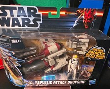 Hasbro Star Wars Republic Attack Dropship Vehicle w/ Clone Pilot picture