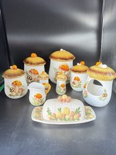 Vintage 1978 Sears Roebuck Mushroom Ceramic Kitchenware Lot Japan AS-IS picture