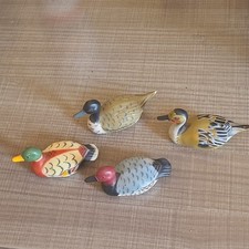 Miniature Hong Kong Duck Decoy mallard set of 4 vintage very nice picture