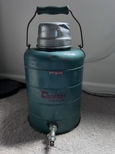 Vintage Capital Airlines Collectible Green Stanley Thermos Coffee Beverage Jug picture