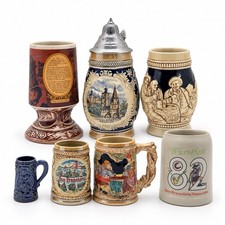 Vintage Beer Stein Mug Lot of 7 Schlitz Germany San Francisco Wurstfest picture