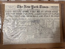 NEW YORK TIMES NEWSPAPER SEPT. 11, 1943 picture
