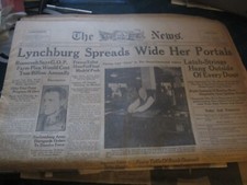 The Lynchburg News Newspaper October 11 1936 Sesqui-Centennial All Section picture