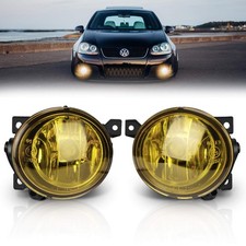Pair Fog Lights for 2006-09 VW GTI 2006-10 Jetta Yellow Lens HB4 9006 Bulbs picture