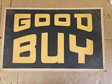 1940s Car Dealership Sale Sign Day Glo Yellow Windshield Advertisment Good Buy picture
