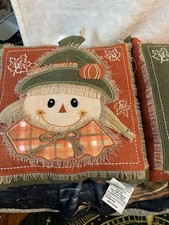 These Two Fall Pillows Feature A Boy And A Girl Scarecrow Face. Very Cute picture