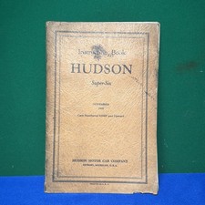 INSTRUCTION BOOK HUDSON SUPER-SIX Nov 1928 MOTOR CAR VTG RARE picture