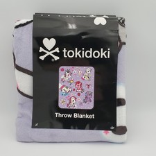 Tokidoki Unicorno Icons Purple Throw Blanket picture