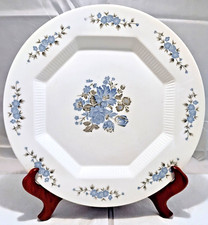 Windspray by Nasco (Japan) Blue Floral Grey Leaves White Discontinued Plate Nice picture