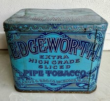 EDGEWORTH Extra High PIPE TOBACCO TIN ~ LARGE ~ Larus & Bro. Co., Richmond, VA  picture