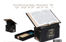 Luxury Esrog Box converts to Stand Faux Leather Etrog Holder picture