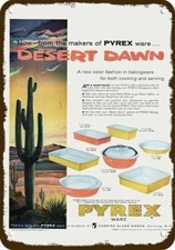 1955 CORNING PYREX Desert Dawn Vintage-Look-Edge *DECORATIVE REPLICA METAL SIGN* picture