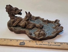 Vtg Smoking Dragon Art Pottery Ashtray, Jim Rumph 1971 Signed and Dated, RARE picture