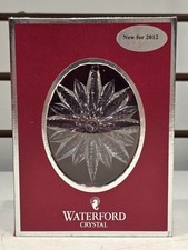 Waterford 2012 Annual Crystal Snowstar Ornament With Enhancer 156409 picture