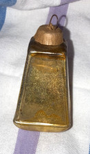 Vtg Gold CORNING Rare Flat Lantern Christmas Ornament w/Cardboard Cap picture