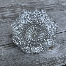 Vintage Clear Pressed Glass Decanter Stopper /Sunflower/ Daisy /Starburst  picture