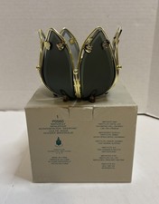 PartyLite Waterlily Frosted Tealight Votive Candle Holder P0560: New Open Box picture