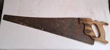 Vintage Disston Warranted Superior HAND SAW Empty Keystone Medallion 26