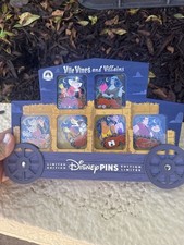 Disney Parks 2026 Halloween Villain Box Pin Set with Chaser Pin LE 2000 picture