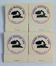 4 Vintage 1990s Finto Motor Inn Inuvik NWT Canada Matchbooks Cabin Lounge picture