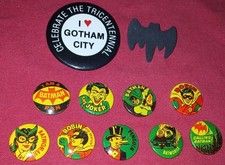 Vtg 1966 Batman Button Pin Lot 11 Creative House Joker Penguin Batwoman 10