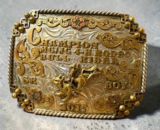 2017 Bull Rider Champion - Molly’s Custom Silver Belt Buckle picture