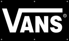VANS 3'X5' VINYL BANNER MAN CAVE GARAGE SIGN HALF PIPE SKATEPARK SIGN SKATEBOARD picture