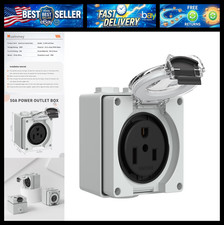 50Amp Power Outlet Box,250Volt NEMA 6-50R Receptacle Outdoor dustproof and Weath picture