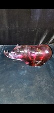 ARS / CENEDESE SIGNED BY ELIO RAFFAELI RINOCEROS SCULPTURE picture