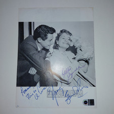 Debbie Reynolds Eddie Fisher Signed 8x11 book page SWAU Authenticated picture