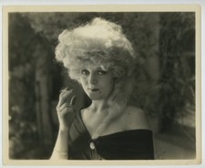 Woman w/Face Inked Tattoo Smoking Cigarette 1924 Stunning Portrait Sexy Glance picture