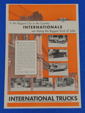 1931 INTERNATIONAL HARVESTER TRUCK ORIGINAL VINTAGE PRINT AD USA ICON SHIPS FREE picture