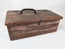 Antique Combination Ladder Co Providence RI Wooden Fire Truck Tool Box Painted picture