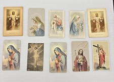 Lot of 10 Catholic Prayer Funeral Holy Cards Jesus Mary 1950s 1960s Ephemera picture