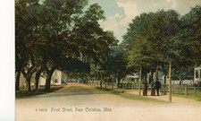 Postcard Antique View of Front Street in Pass Christian, MS.     K4 picture