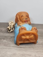 Vintage 1956 BonnyTex Prod Sleeping Dog Rubber Night Light Nice, see pics picture