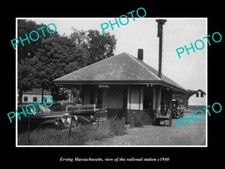OLD 8x6 HISTORIC PHOTO OF ERVING MASSACHUSETTS THE RAILROAD STATION c1940 picture
