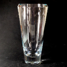 BADASH CRYSTAL TRILLION VASE, Cut Lead Crystal, 11
