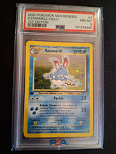 Pokemon Neo Genesis 2000 Azumarill Holo 1st Edition #2 PSA 8 English picture