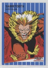2023 Fleer Throwbacks '89 Marvel Edition Blue 2/25 Sabretooth #15 02aj picture