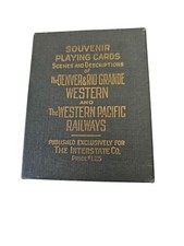 Circa 1920s Western Pacific Rail Road Souvenir Playing Card Deck w/Holder picture