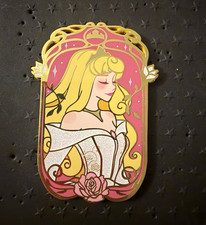 Disney Sleeping Beauty Princess Aurora Glitter Single Trading Fantasy Jumbo Pin picture