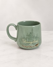 NEW Disneyland Sleeping Beauty Castle Ducks Green Ceramic Mug Disney Parks NWT picture