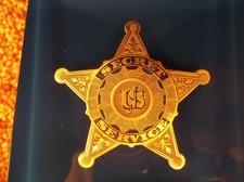USSS SECRET SERVICE 1990 125TH ANNIVERSARY STAR BADGE STERLING SILVER IN LUCITE picture