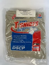 Pack of 3 DSCP Skilcraft Army T-Shirt Moisture Wicking Crew Neck Sand Sz S picture